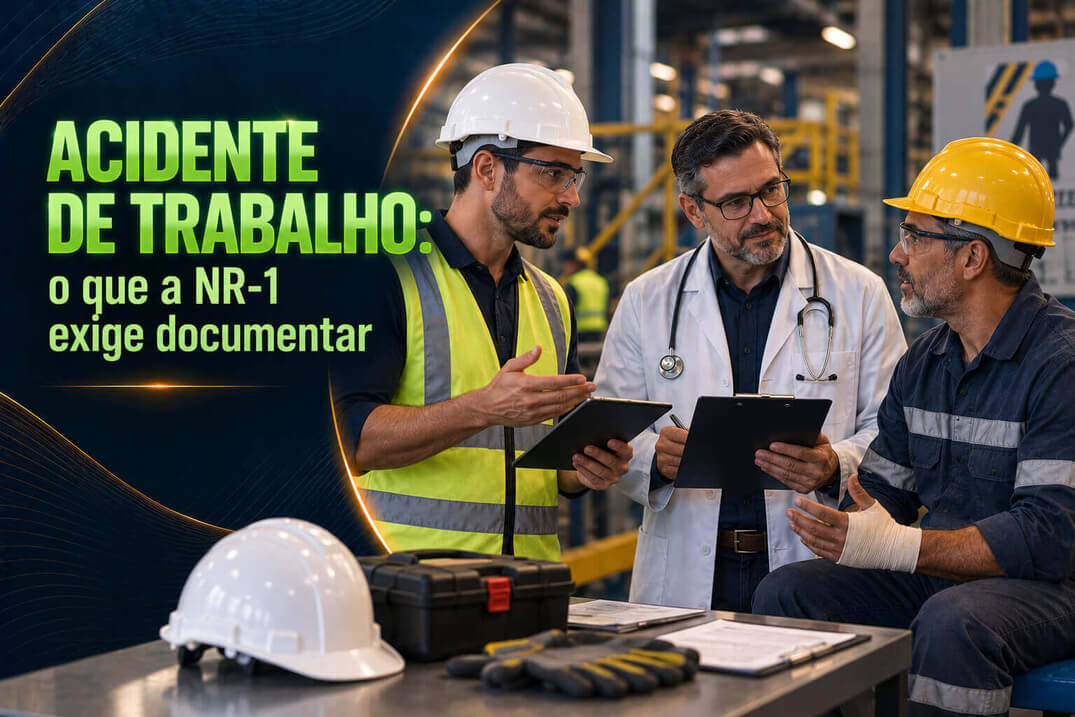 Acidente de trabalho: o que a NR-1 exige documentar